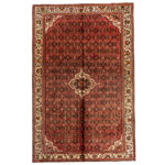 Luxurious Six-Meter Hand-Knotted Hossein Abad Rug from Hamadan