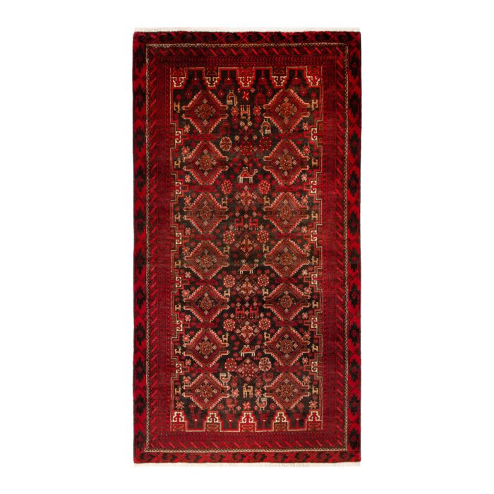Luxurious Hand-Knotted Baloch Wool Rug - 2.25m² Navy Beauty