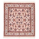 Luxurious Kashmar Wool Hand-Knotted Rug - Peach 120x127cm