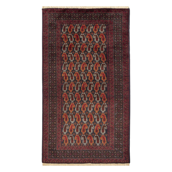 Luxurious Hand-Knotted Baloch Wool Rug - Navy 1.84m2