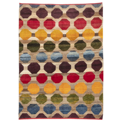 Luxurious Fars Hand-Knotted Wool Rug - 6m Multicolour Masterpiece