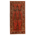 Luxurious 2.43m Balochistan Hand-Knotted Wool Rug in Natural Lac Dye