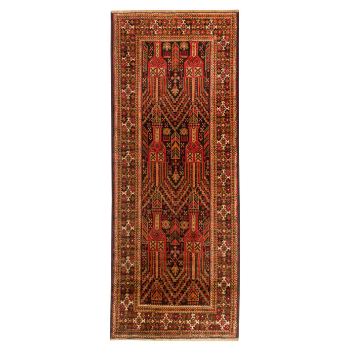 Luxurious Hand-Woven Balochistan Wool Side Rug - 3m Long