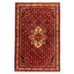 Luxurious Hand-Knotted Hamadan Rug - 3.5m Wool Beauty