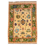 Luxurious Kashmar Hand-Knotted Wool Rug - 3m Cream Beauty