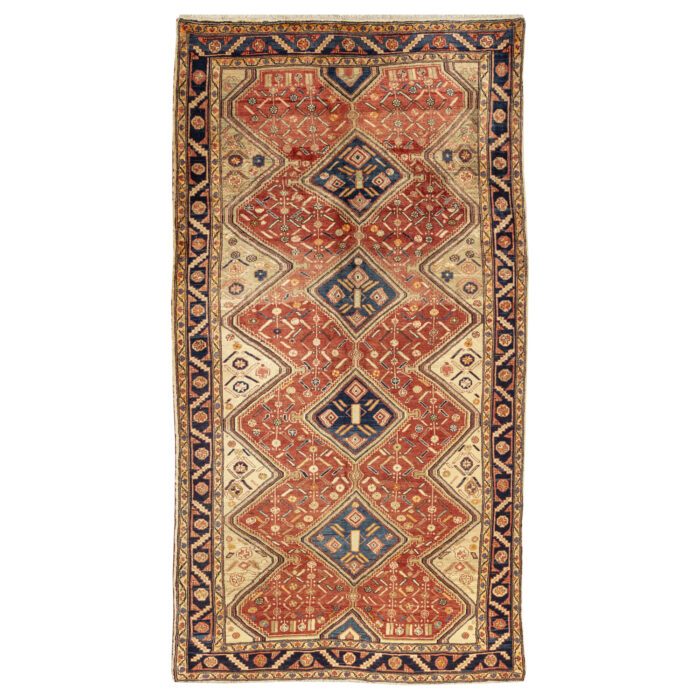 Luxurious Five-Meter Hand-Knotted Kermanshah Wool Rug