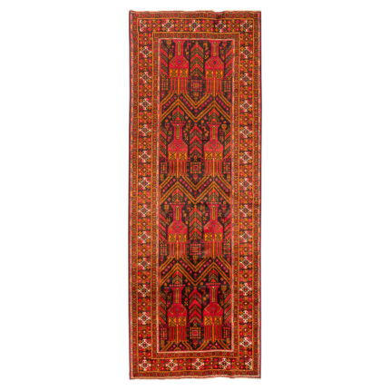 Luxurious 3m Hand-Knotted Wool Rug from Balochistan