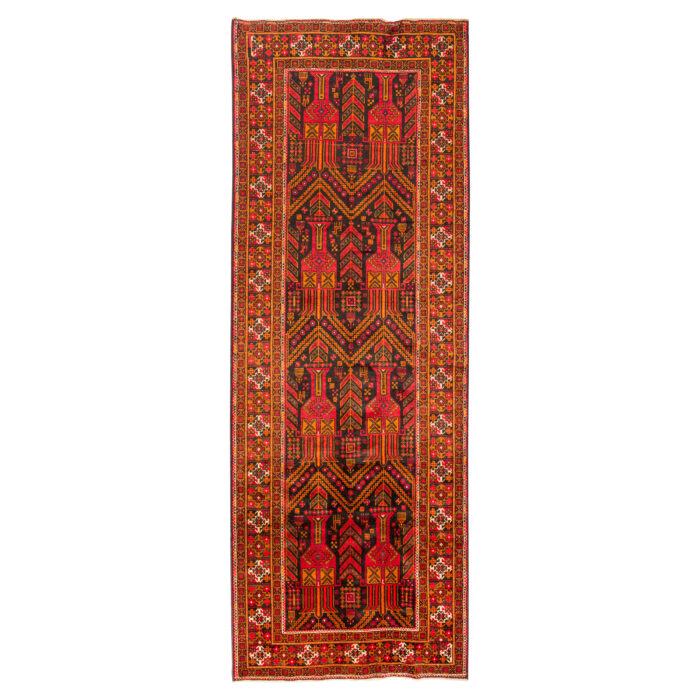 Luxurious 3m Hand-Knotted Wool Rug from Balochistan