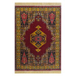 Luxurious Mashhad Wool Hand-Knotted Rug - 1.3m²
