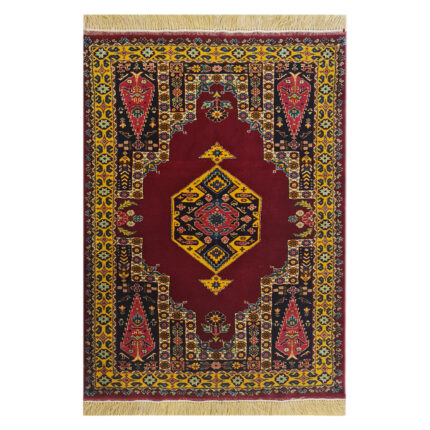Luxurious Mashhad Wool Hand-Knotted Rug - 1.3m²