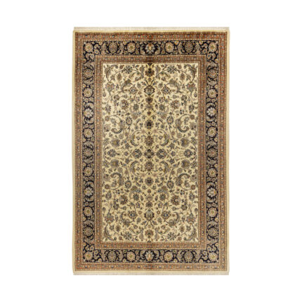 Luxurious Khorasan Hand-Knotted Wool Rug - Cream 5.71m2
