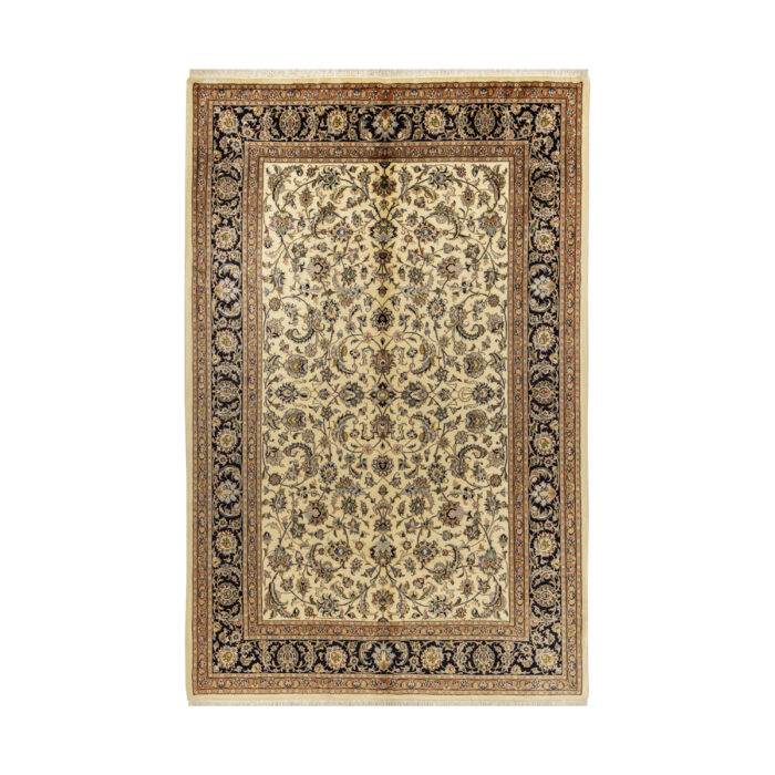 Luxurious Khorasan Hand-Knotted Wool Rug - Cream 5.71m2