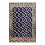 Luxurious Six-Meter Turkmen Hand-Knotted Wool Rug