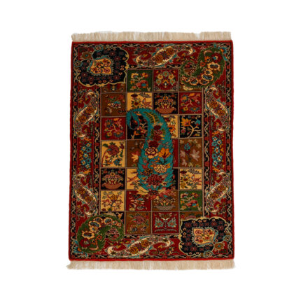 Luxurious 1.5m Hand-Knotted Wool & Silk Rug from Golestan
