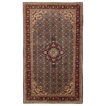 Luxurious Kermanshah Hand-Knotted Navy Wool Rug - 4m2