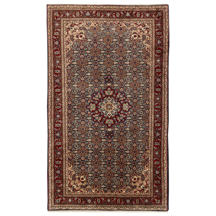 Luxurious Kermanshah Hand-Knotted Navy Wool Rug - 4m2