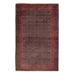 Luxurious Hand-Knotted Wool Rug from Balochistan | Navy 2m