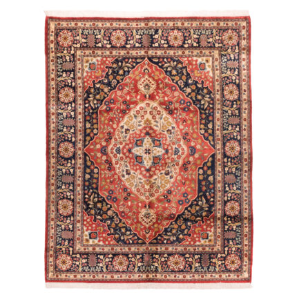 Exquisite Five-Meter Hand-Knotted Tabriz Wool Rug