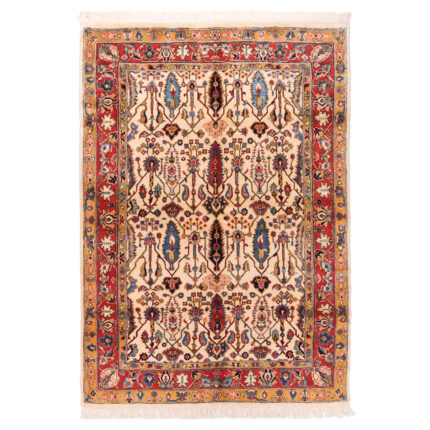 Luxurious Harris Wool Persian Hand-Knotted Rug | Cream 236x165cm