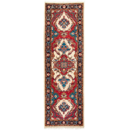 Luxurious Harris Hand-Knotted Red Rug - 3.5m Long