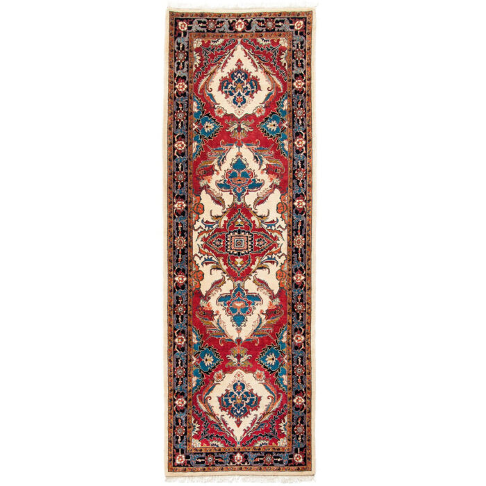 Luxurious Harris Hand-Knotted Red Rug - 3.5m Long