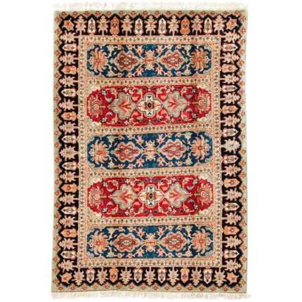 Luxurious Six-Meter Hand-Knotted Harris Rug - Multicolour Beauty
