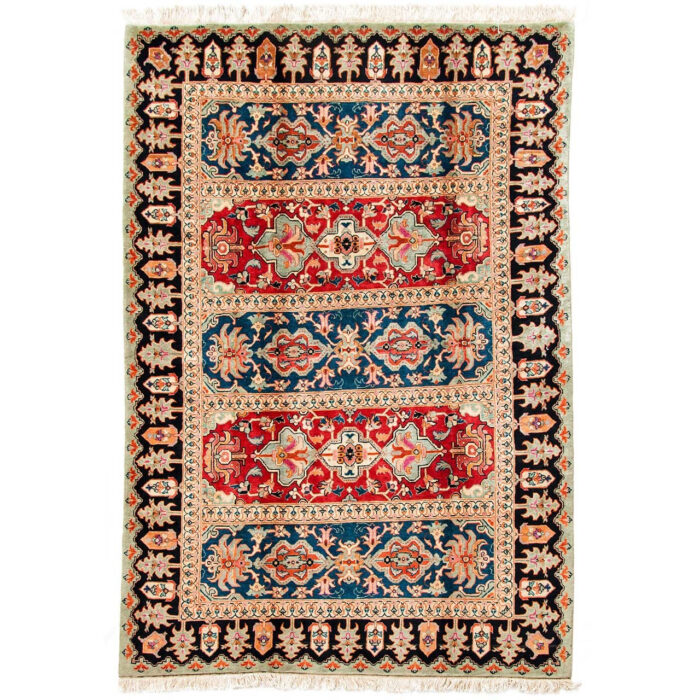Luxurious Six-Meter Hand-Knotted Harris Rug - Multicolour Beauty