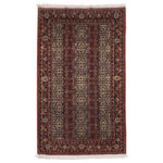 Luxurious Bijar Plan Hand-Knotted Wool Rug - 2m Multicolour Beauty