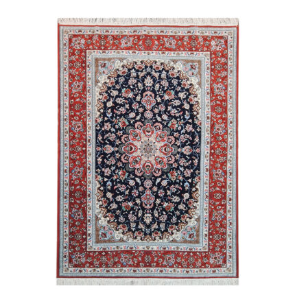 Exquisite Isfahan Silk & Fleece Hand-Knotted Rug - 3.6m2