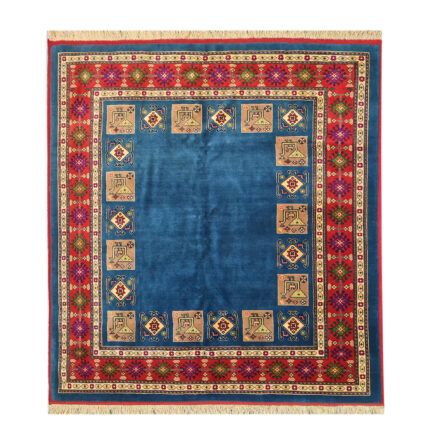 Luxurious Hand-Knotted Qashqai Wool Rug | 4.4m2 Mashhad Design