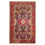 Luxury Nahavand Hand-Knotted Rug | 4.5m Hand-Spun Wool Navy Design