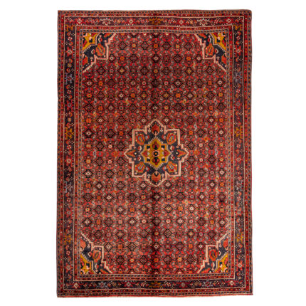 Luxurious Six-Meter Hand-Knotted Hossein Abad Rug - Hamadan Wool