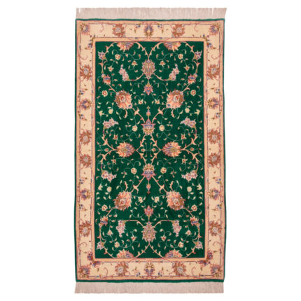 Exquisite Tabriz Silk & Fleece Handwoven Persian Rug - One Pair