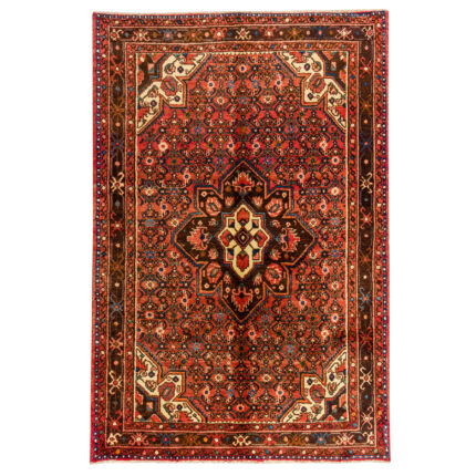 Luxurious Hand-Knotted Hamadan Rug - Exquisite Craftsmanship