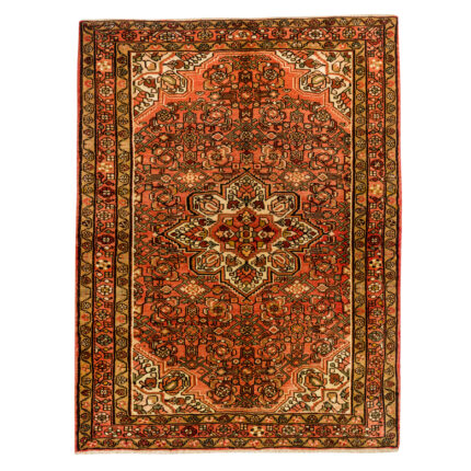 Luxurious Hand-Knotted Hamadan Rug - 3.5m Wool Beauty