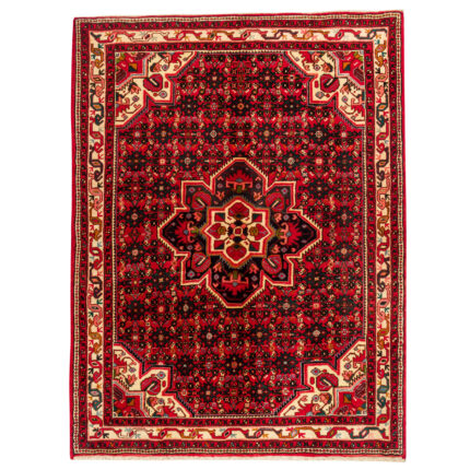 Luxury Hand-Knotted Hamadan Rug - Exquisite 3.5m Wool Masterpiece