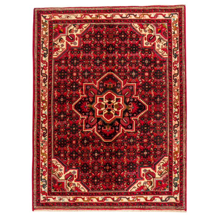 Luxury Hand-Knotted Hamadan Rug - Exquisite 3.5m Wool Masterpiece