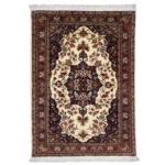 Luxurious Bijar Wool Hand-Knotted Rug in Cream - 1.55 m2