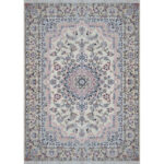 Luxurious Hand-Knotted Nain Rug - 3.72m2 Cream Wool/Silk