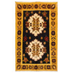 Luxurious Hand-Knotted Bakhtiari Wool Rug in Navy - 3.6 m2