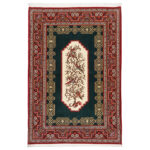 Luxurious Qom Persian Hand-Knotted Rug - Green Fleece 1.61m2