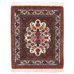 Luxurious Persian Bijar Wool Silk Rug Tablecloth - Exquisite Hand-Knotted Design