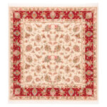 Luxurious Tabriz Wool Rug | Hand-Knotted 2.32m2 Cream Area Rug