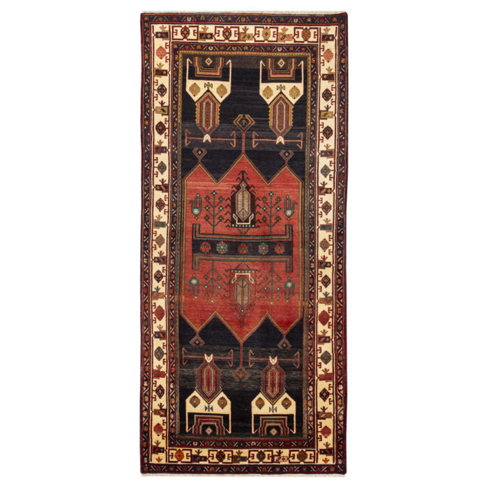 Luxurious Five-Meter Hand-Knotted Kermanshah Wool Rug