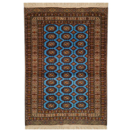 Luxurious Turkman Hand-Knotted Wool Rug - 2.4m2
