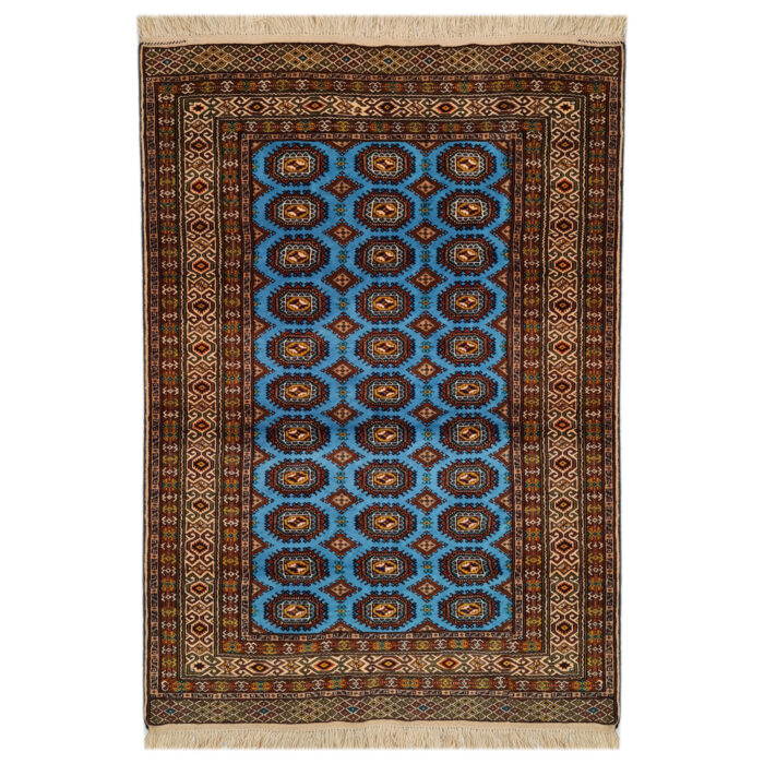 Luxurious Turkman Hand-Knotted Wool Rug - 2.4m2
