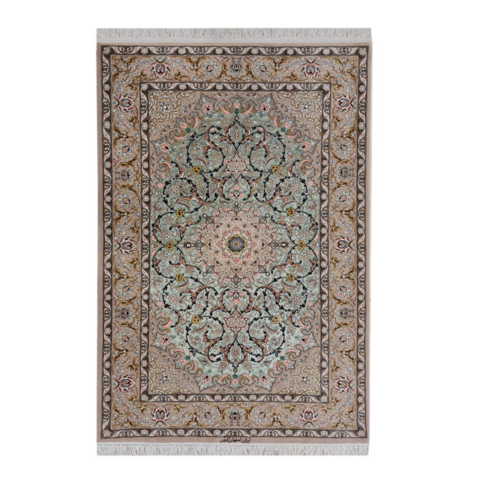 Luxurious 2m Silk Isfahan Abtin Hand-Woven Rug