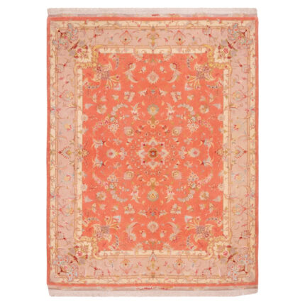 Luxurious Tabriz Wool & Silk Hand-Knotted Rug - 2.95m2