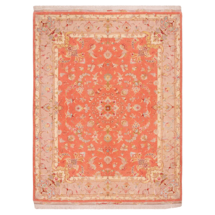 Luxurious Tabriz Wool & Silk Hand-Knotted Rug - 2.95m2