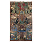 Luxurious Kashmar Wool Rug - Hand-Knotted 2.5m Multicolour Beauty